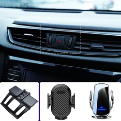 Car Phone Holder For Nissan Qashqai J11 2015 2016-2023 Mobile Phone Mounts Car Wireless Charging Special Fixed Base