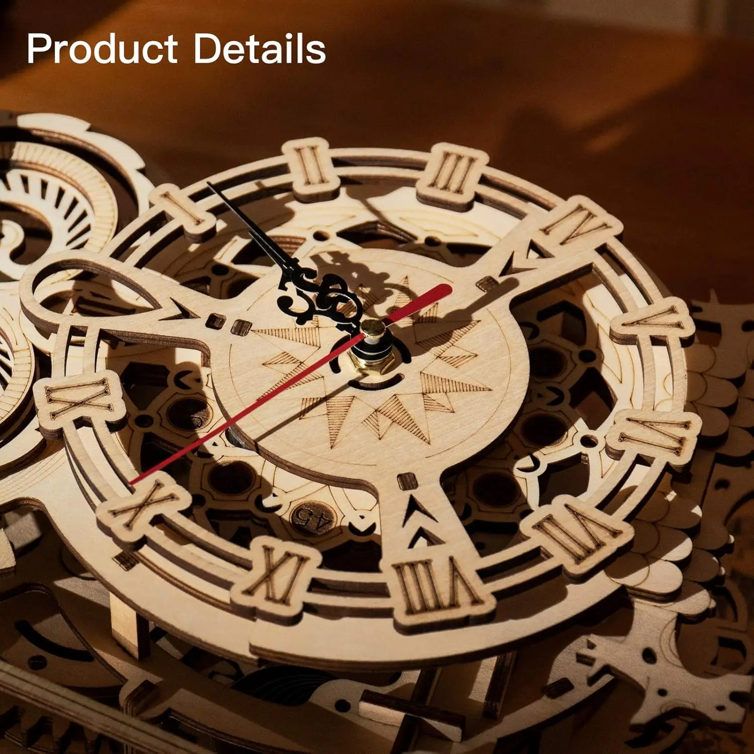 Robotime Rokr Owl Clock 3D Wooden Model Kits Wooden Puzzle for Adult