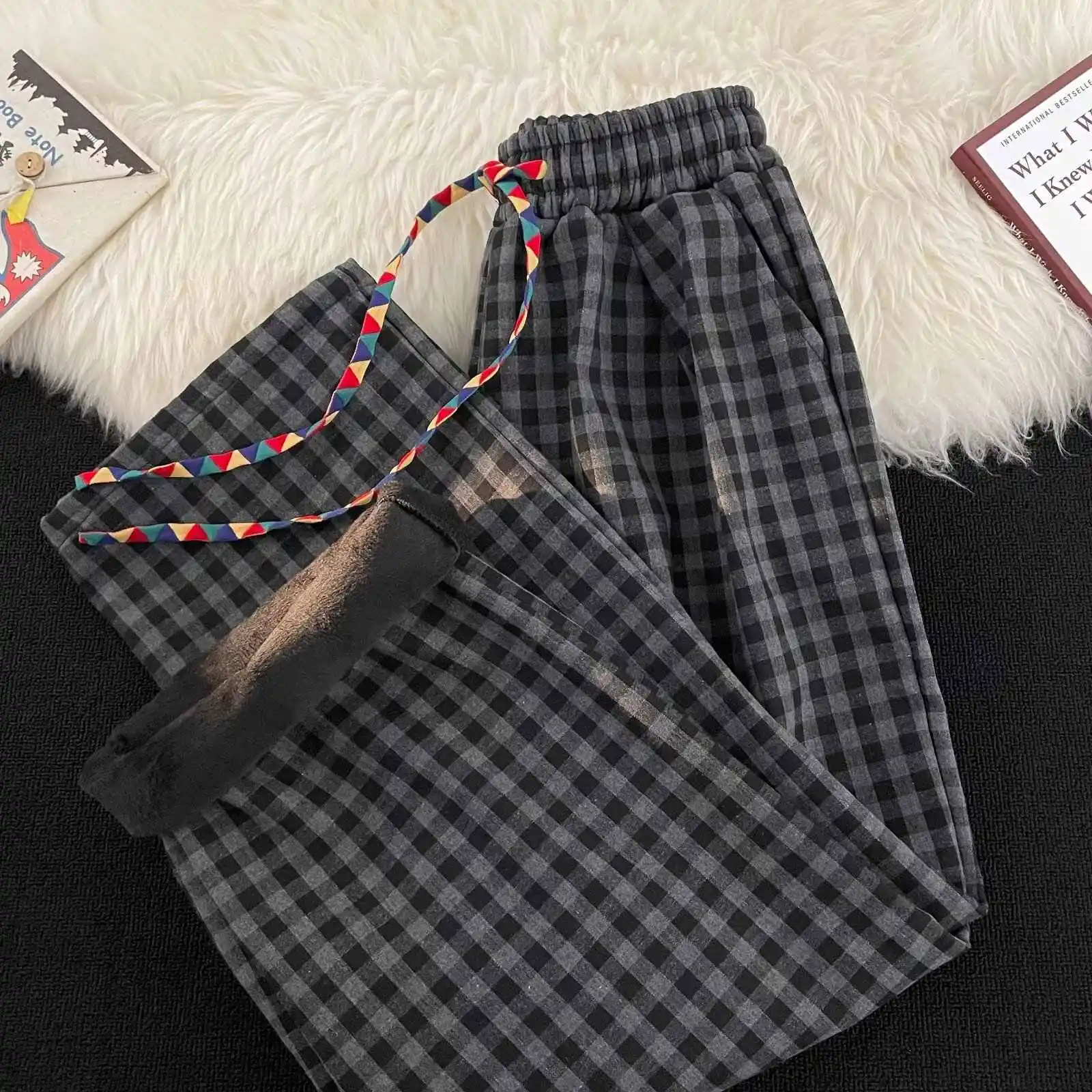 

Женские черные клетчатые готические длинные брюки Y2k в стиле эмо, мешковатые спортивные штаны в стиле Харадзюку, винтажные брюки большого размера, японская одежда в стиле 2000-х годов