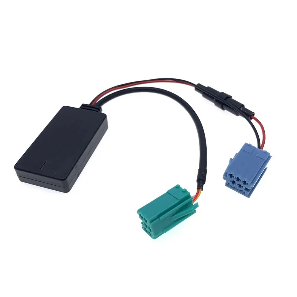 Adaptateur Audio Bluetooth 5 pour Voiture, Mini ISO 6 Broches 8 Broches, Câble AUX pour Renault Clio Espace Espace décennie kMegane Trafic Modus