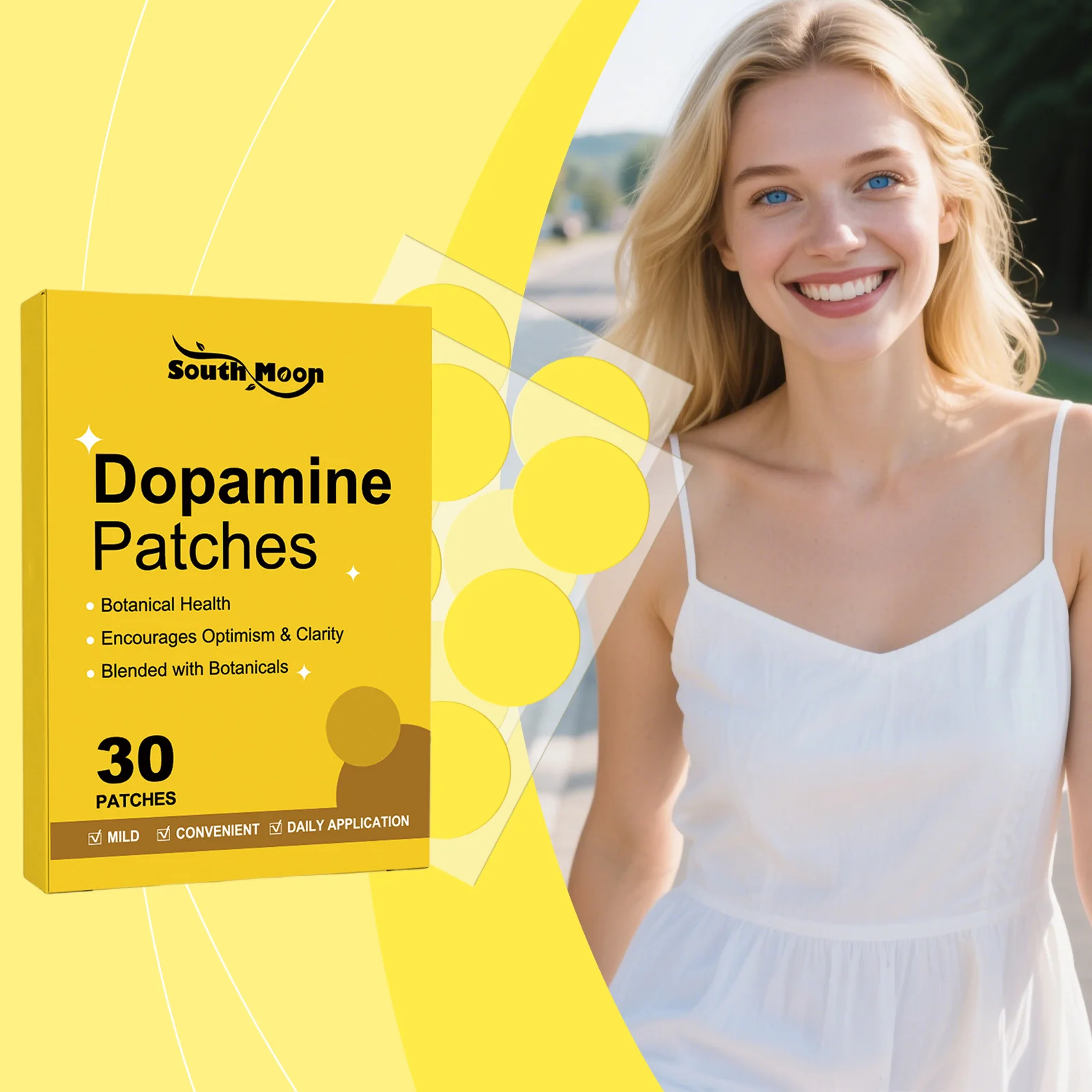30/60/90pcs Dopamine Energy Patches Body Shaping Slimming Improve Mood Stay Focused Positive Mindset Dopamine Supplement Patches