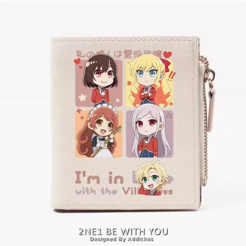 

Anime I'm in Love with the Villainess Fashion Wallet PU Purse Card Coin Zipper Money Bag Cosplay Gift B784