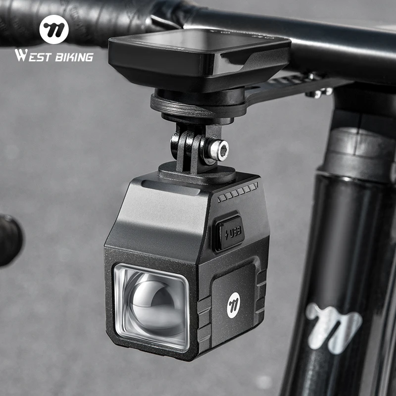 

WEST BIKING 1600 Lumens Bicycle Headlight IP66 Waterproof Type-C Charging Bike Light Wireless Remote Front Lamp Bike Accessories