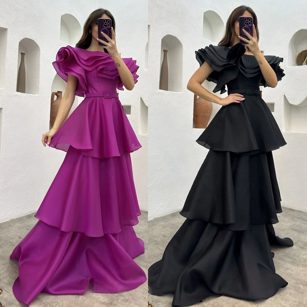 

CustomizedProm Dress Strapless Neckline Tierd Women 2023 New Fashion Off The Shoulder Evening Gowns Formal Occasion Robes De Coc