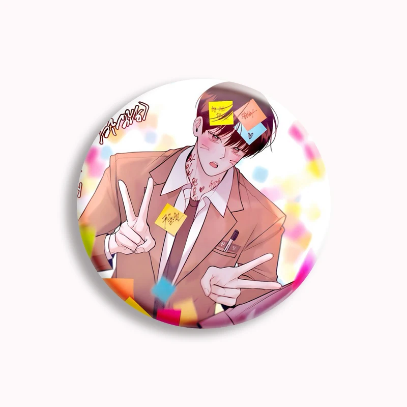 Корейская манга Monday's Savior BL Manhwa Button Pin Yaoi Boyslove Брошь в стиле комиксов Значок Сумка Пальто Аксессуары Декор Друзья Фанаты Подарок