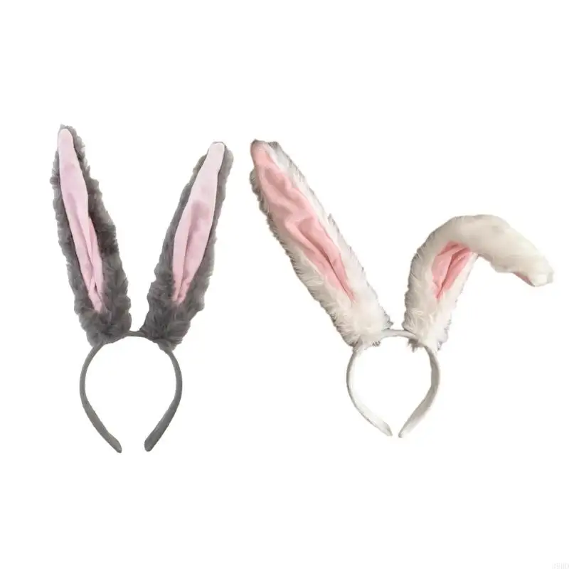 

652F Rabbit Ears Hairband Photo Props Easter Hair Hoop Headband Party Headpiece Fun Headbands for Music Festival