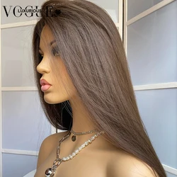 30 Inch Brown Colored Bone Straight Human Hair Wigs 13x4 13x6 Lace Frontal Wig Brazilian Virgin 200% Density Thick Hair Wig