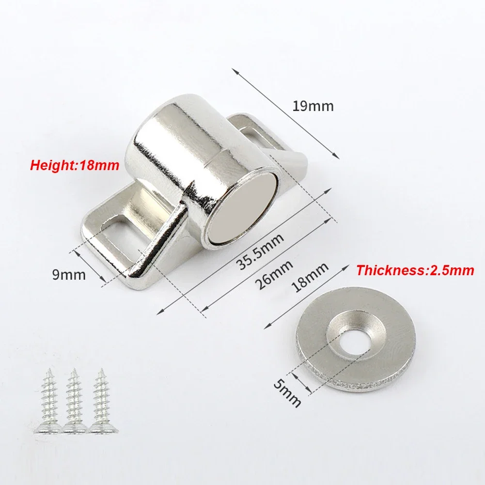 Magnet Cabinet Door Catch Furniture Door Stopper Strong Zinc Alloy Magnetic Catch Latch Ultra For Door Cabinet Cupboard Closer