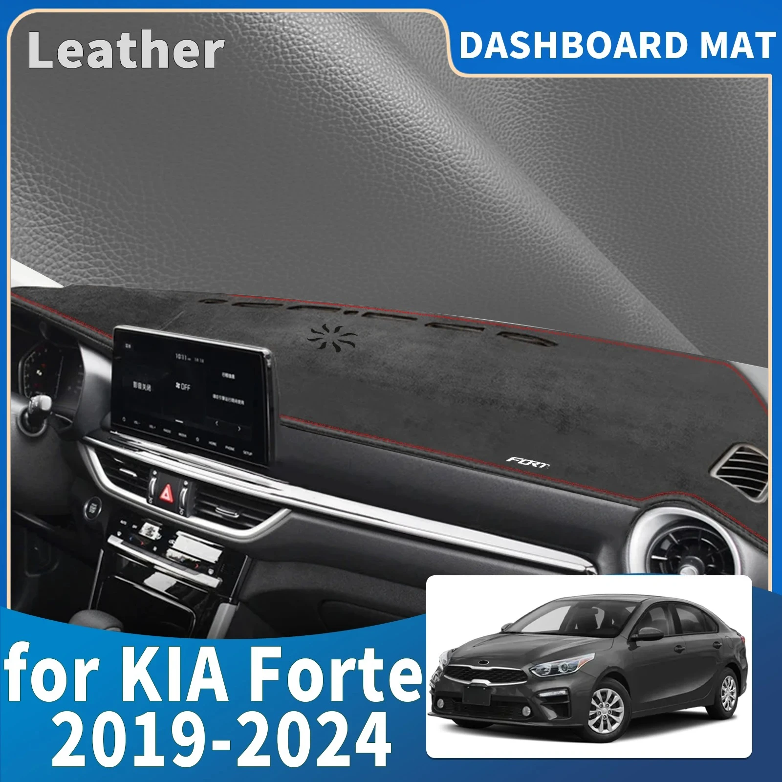 

fit for KIA Forte 2019 2020 2021 2022 2023 2024 Car Accessories DashMat Sunshade Dashmat Protective Carpet Dashboard Cover Pad