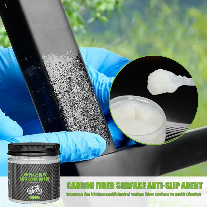 100G Bike Grease Paste Carbon Fiber Anti Slip Agent For Seatpost Handlebar Frame Stem Carbon Fiber Surfaces Protection Accessory