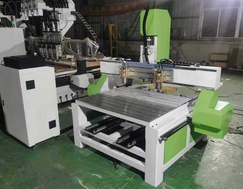 4 Axis Rotary Device Cylinder Engraving Wood Staircase Making CNC Router Machine view 3