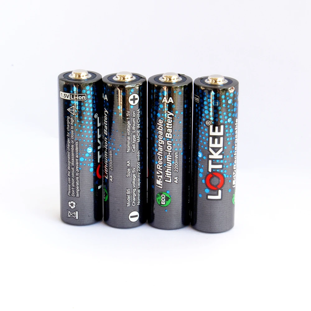 1.5V AA Battery Lithium Polymer Charged Alkaline Replacement for Digital Camera Remote Control aa aaa Charging