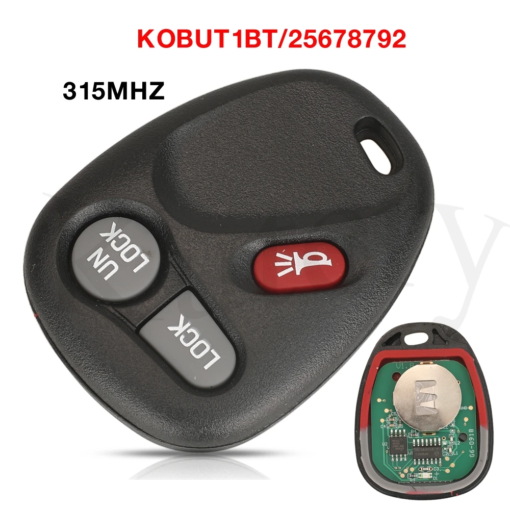 

jingyuqin FCCID：KOBUT1BT P/N;25678792 Smart Remote Control Car Key 315Mhz 3 Buttons Keyless Entry For Buick Chevrolet GMC