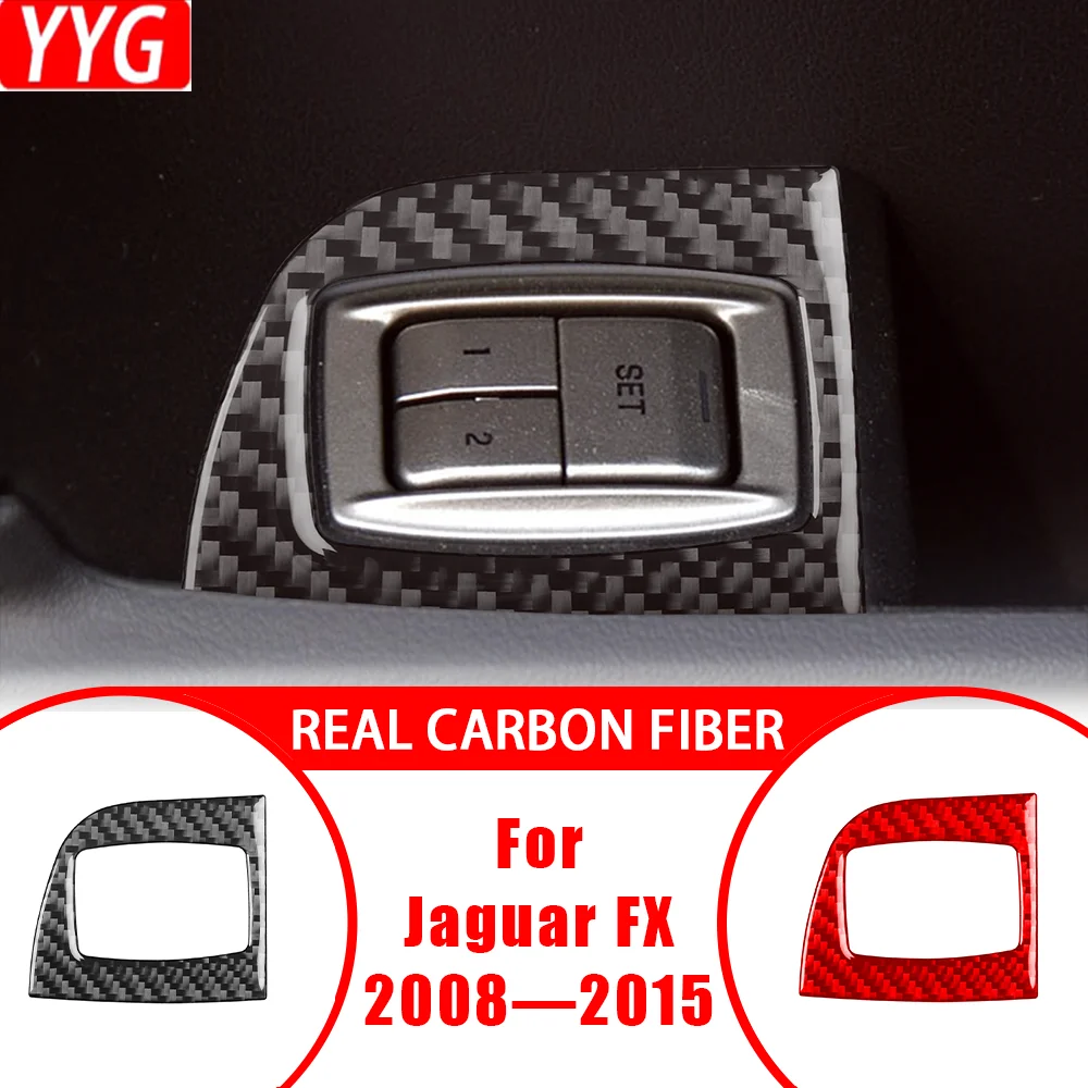 

Carbon Fiber Door Seat Memory Button Paenl Cover Trim Modification Sticker Car Interior Accessories For Jaguar XF 2008—2015