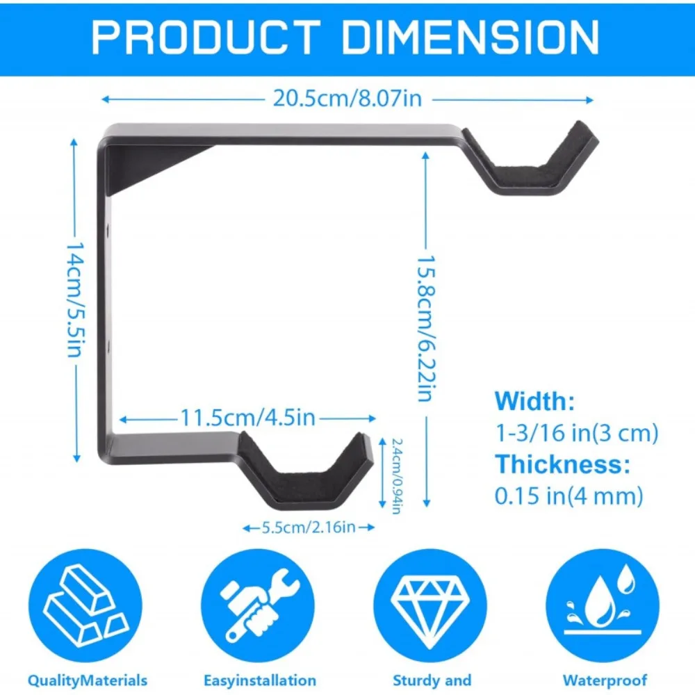 

Adjustable Heavy Duty Metal Wall Mounted Holders Support For Bike Tire Holder Easy Install Modern Design Rod Cycling Accessories