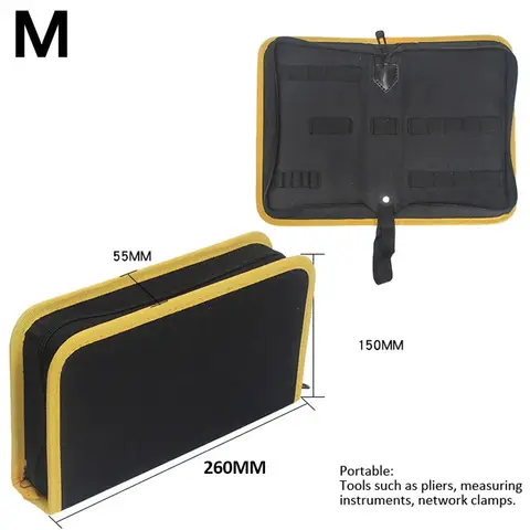 पोर्टेबल ऑक्सफ़ोर्ड क्लॉथ स्टोरेज बैग टूलकिट कार ऑटोमोटिव मोटरसाइकिल कैनवास रिंच टूल ऑर्गनाइज़र बकेट हैंगिंग ज़िपर कैम्पिंग 10 best sales कैनवास टूल बैग - №4