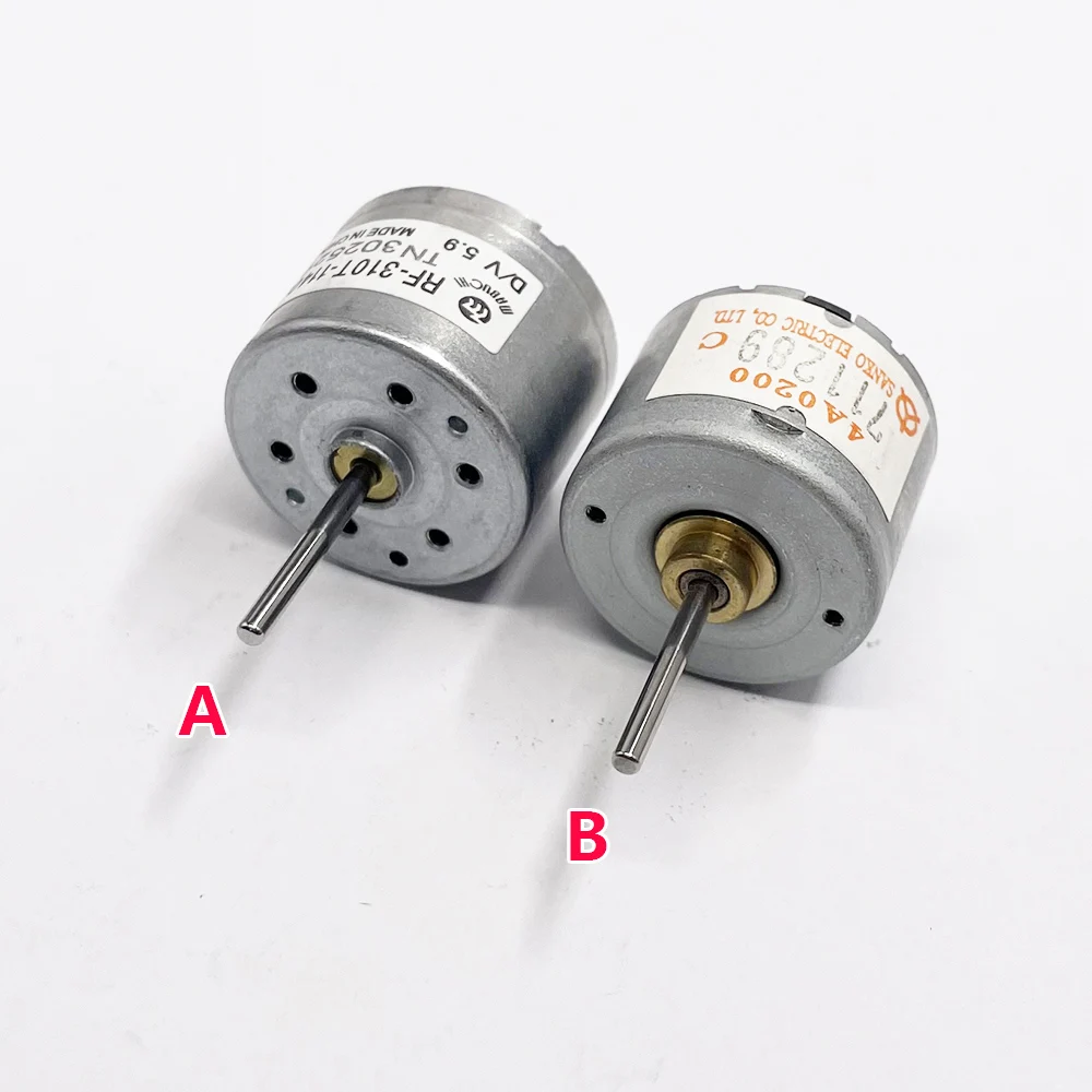 RF-310T-11400 Mini RF-310 Motor DC 3.7V 5V 6V 9V 12V Mini 24mm Round Spindle Motor 17mm/19mm Long Shaft for Audio CD DVD Player