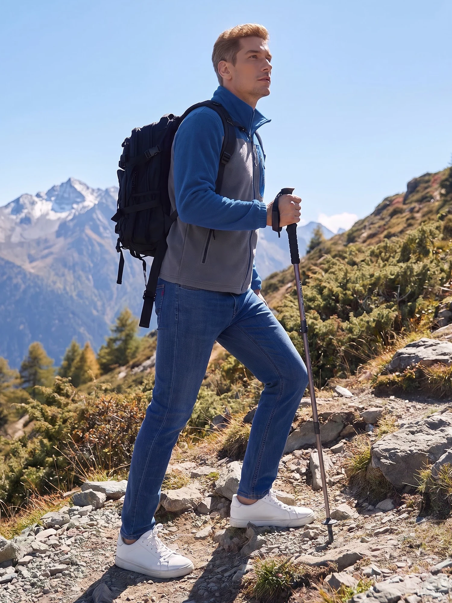 Herren Warme Polarfleece-Jacke mit Vollreißverschluss, Windbreaker mit mehreren Taschen, Arbeits- und Wanderjacke für Herbst & Winter – Detail 29