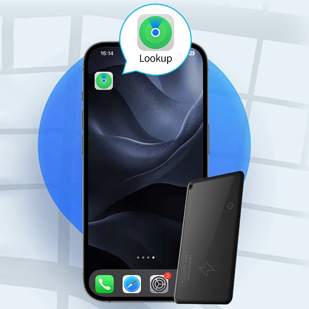 New Wireless Charging Tracking Location Wallet Tracker Card Waterproof GPS Locator Work with Apple Find My App Bluetooth Tracker