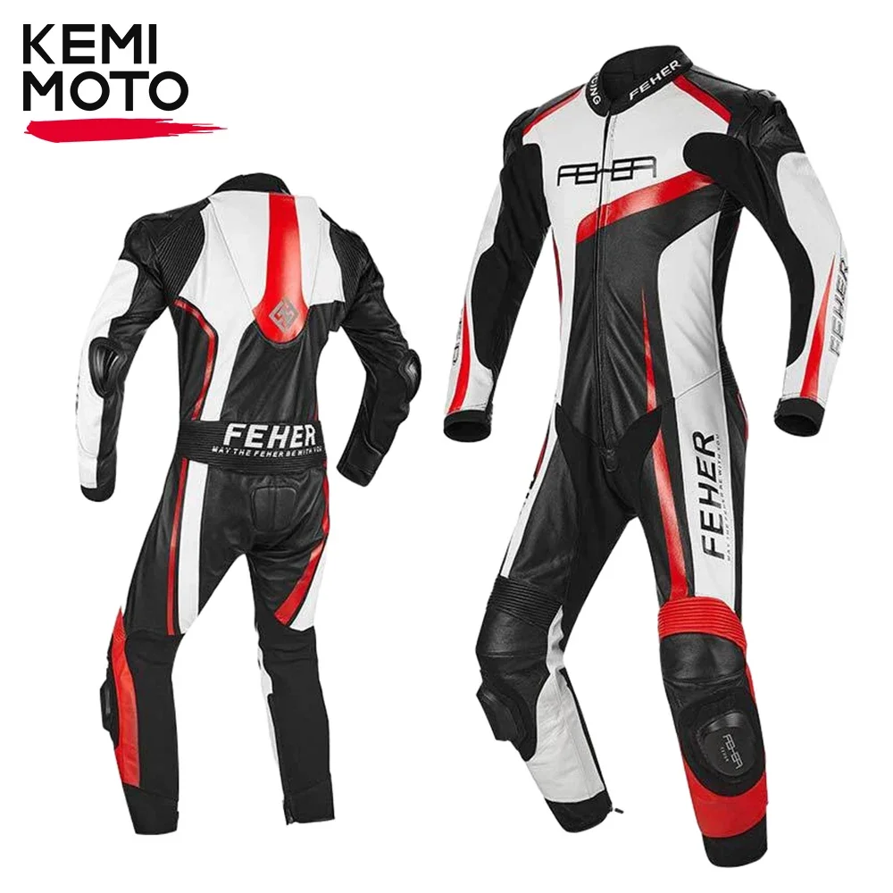 

Motorcycle Racing Suit Off-road Men's One-piece Racer Protective Clothing Motorcyclist Leather Jacket Kart Rider Protecter Gear