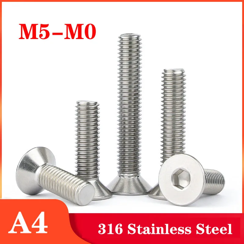 

M5 M6 M8 M10 Marine Grade A4 316 Stainless Steel Hex Hexagon Socket Countersunk Head Screws Allen Heads Screw Bolts Metric