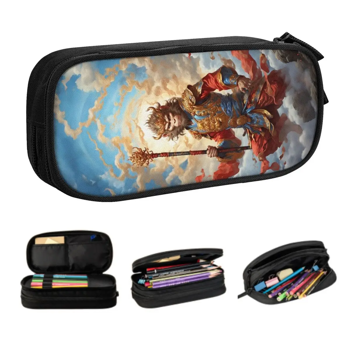 Custom Black Myth Wukong School Pencil Case Boy Girl Large Capacity Pencil Box Students Stationery