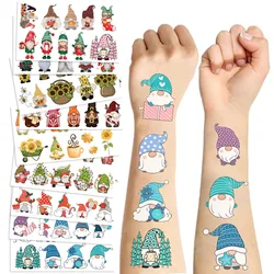 10Pcs Disney Christmas Dwarf Gnome Temporary Tattoo Stickers Cartoon Cute Children Waterproof Tattoo For Kids Party Gift