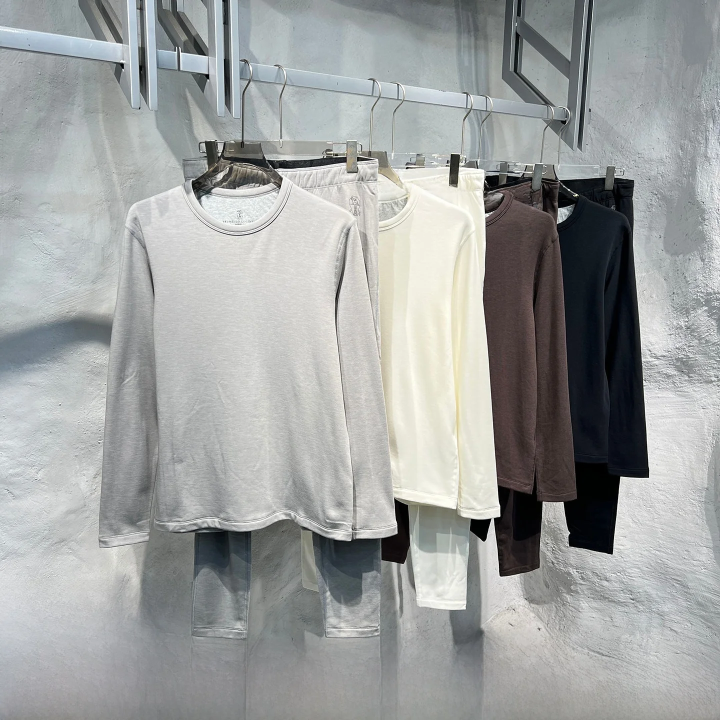 

Quick Heating Elastic Men's Thermal Set Long Sleeve Long Pants Base Layer Thermal Underwear Home Clothes Warmth