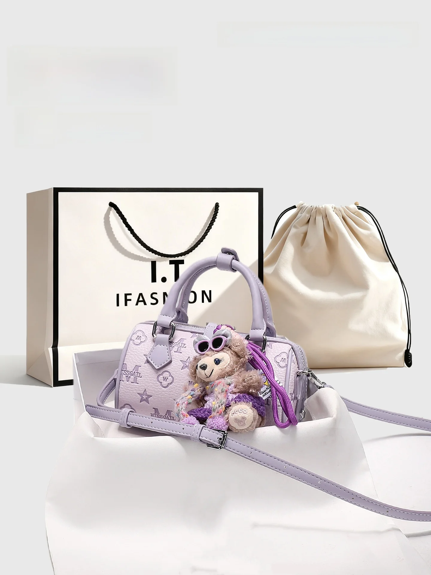 it-boston-shoulder-bag-women's-commuter-tote-purple-mud-embossed-new-2026-fashionable-crossbody-bag-with-removable-strap