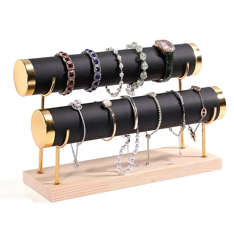 حامل سوار قابل للفصل، حامل تخزين المجوهرات مع حامل مجوهرات صينية خشبية لعرض المجوهرات #4