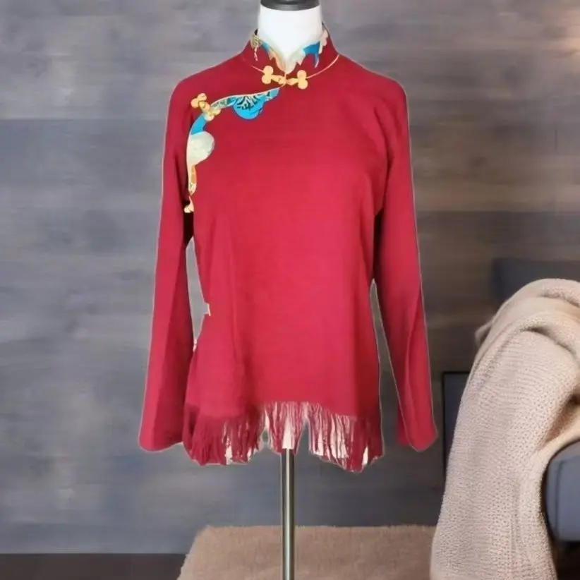 新しいチベットの女性用タッセルトップスとシャツ、多用途でファッショナブルな気質