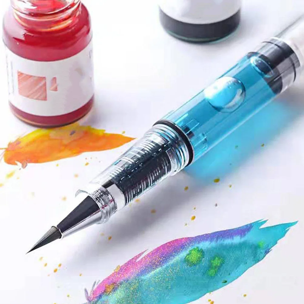 3 Stück Pinsel Stift Weich borsten Stifte Kalligraphie zum Schreiben von Kunststoff nachfüllbare Tinte Schule üben Aquarell