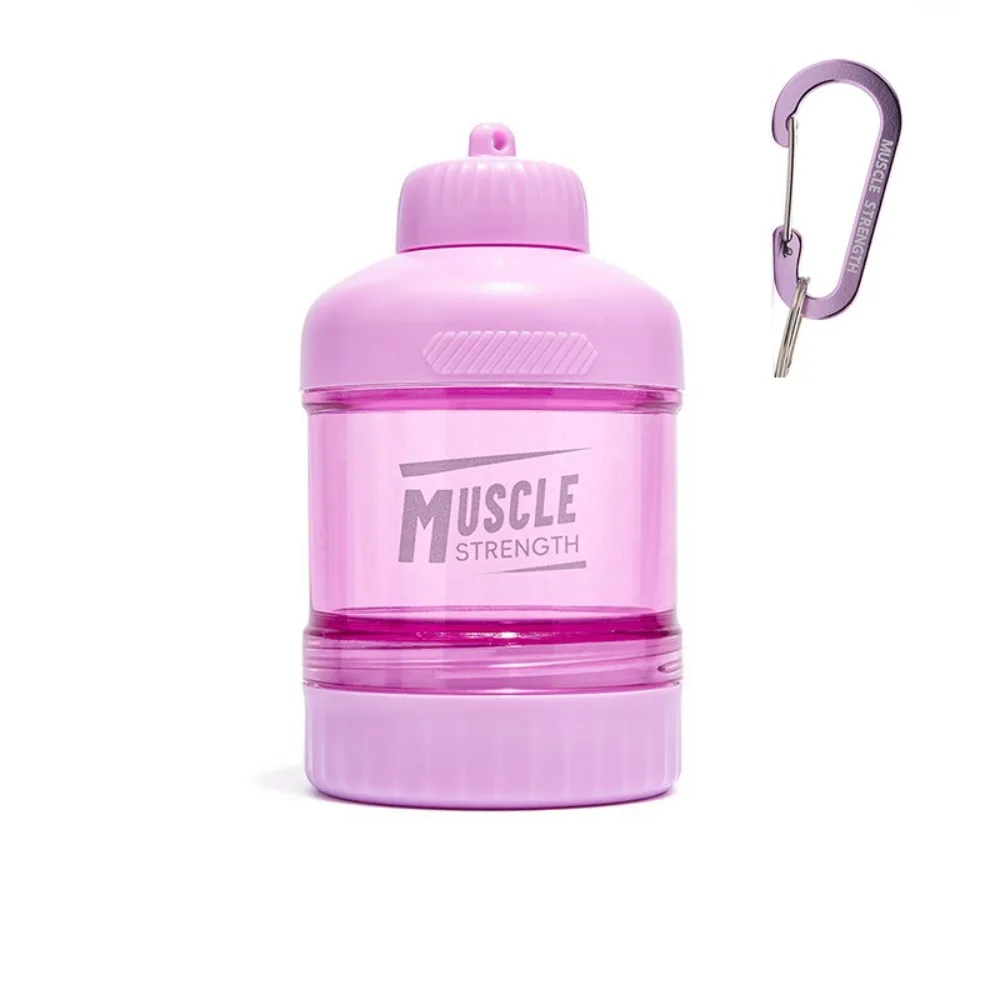1/2/3 Layer Protein Powder Box Plastic Portable Medicine Box with Mountaineering Buckle Layered Storage