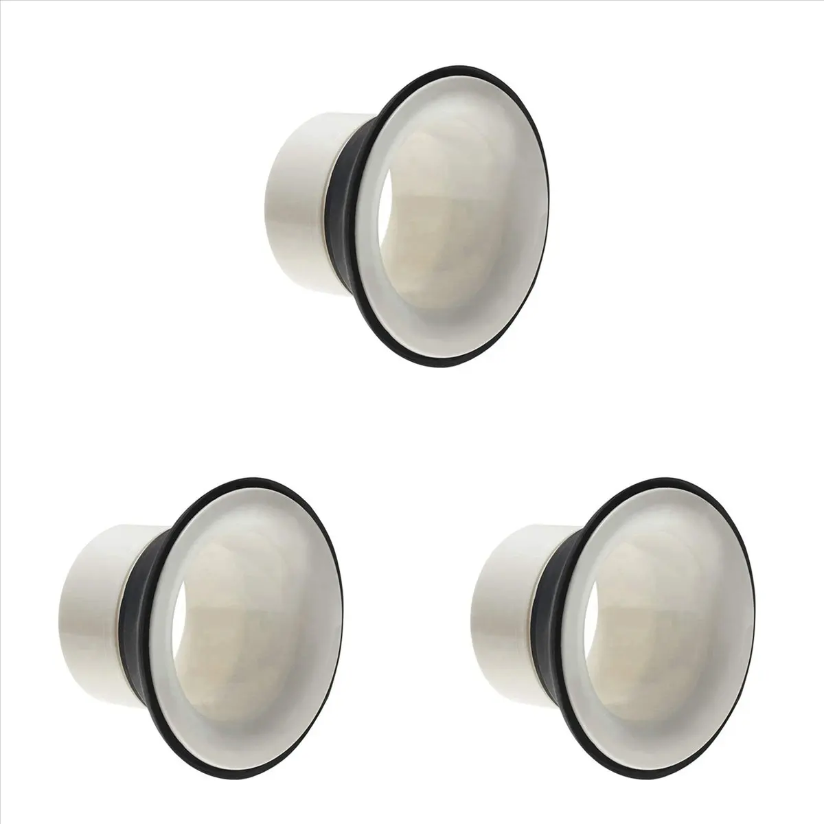 

these 3X Bass Drum Enhancer ABS Rubber Bass Drum Kick Enhancer with Black Port Hole Protector,Mic Hole Drum Head,White