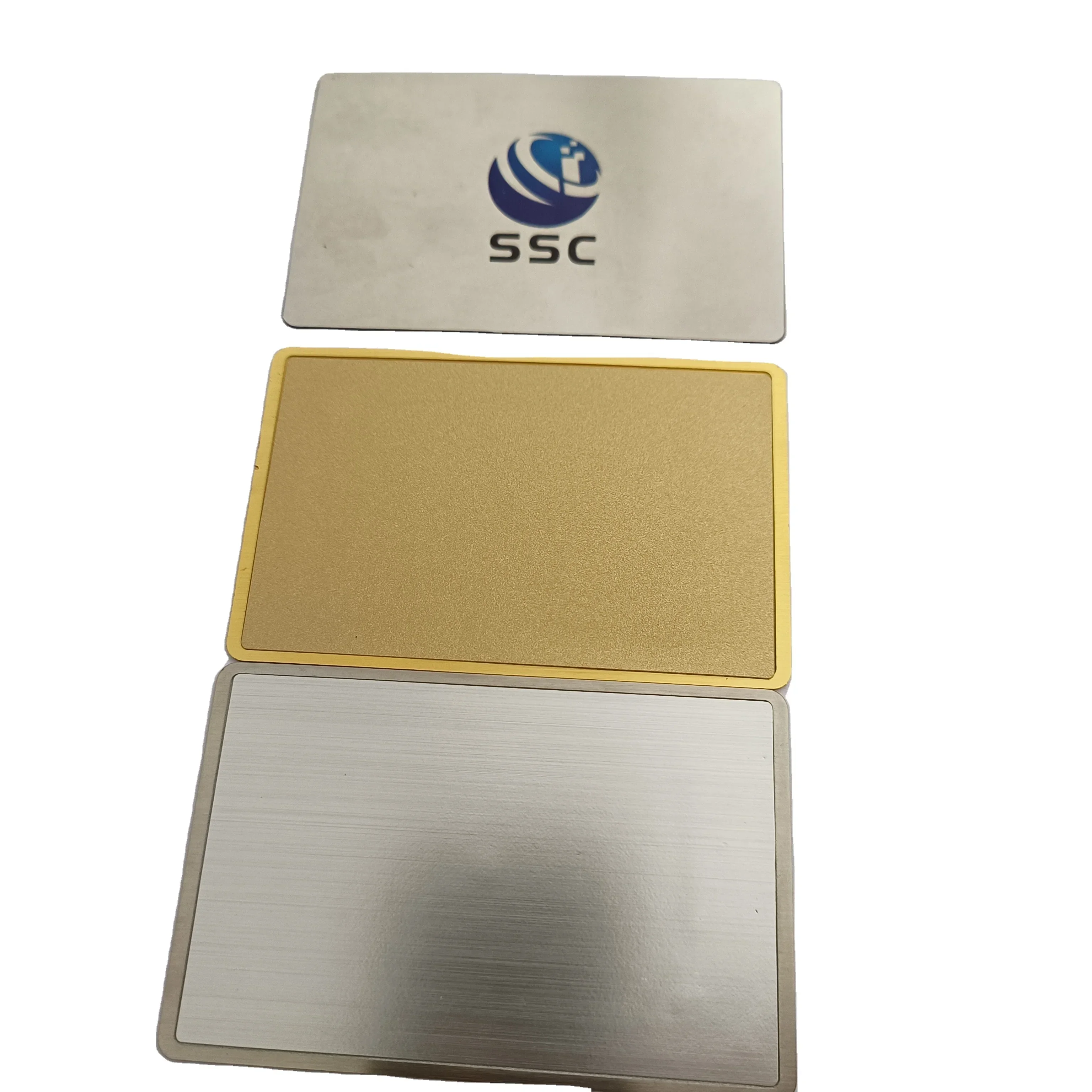 

Eco Friendly Customized logo Engraved Business Cards Metal Hybrid d NFC Cards