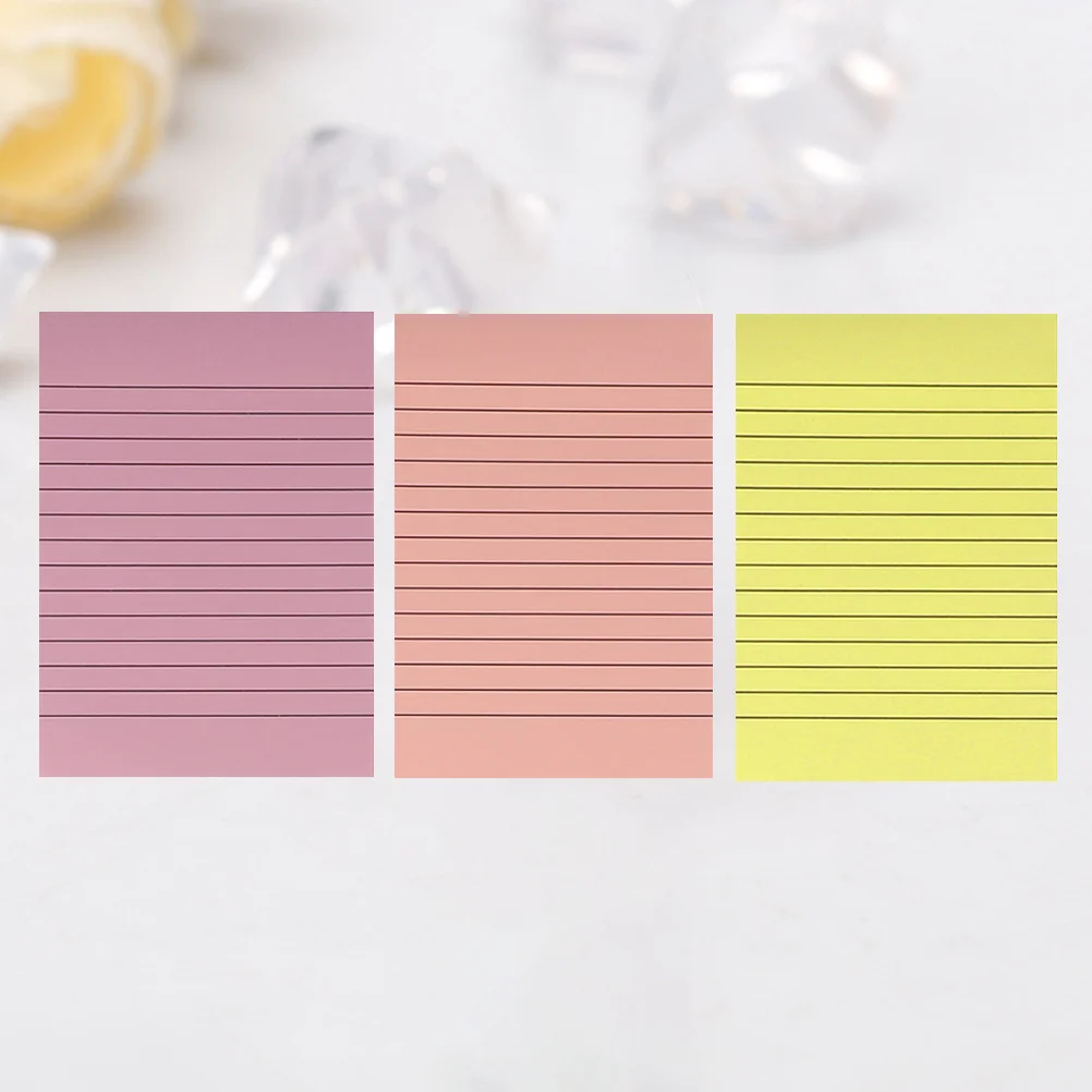 

3pcs A6 Memo Notepad Message Note For School Office Study Efficient Work Planner Vibrant Practical Writing