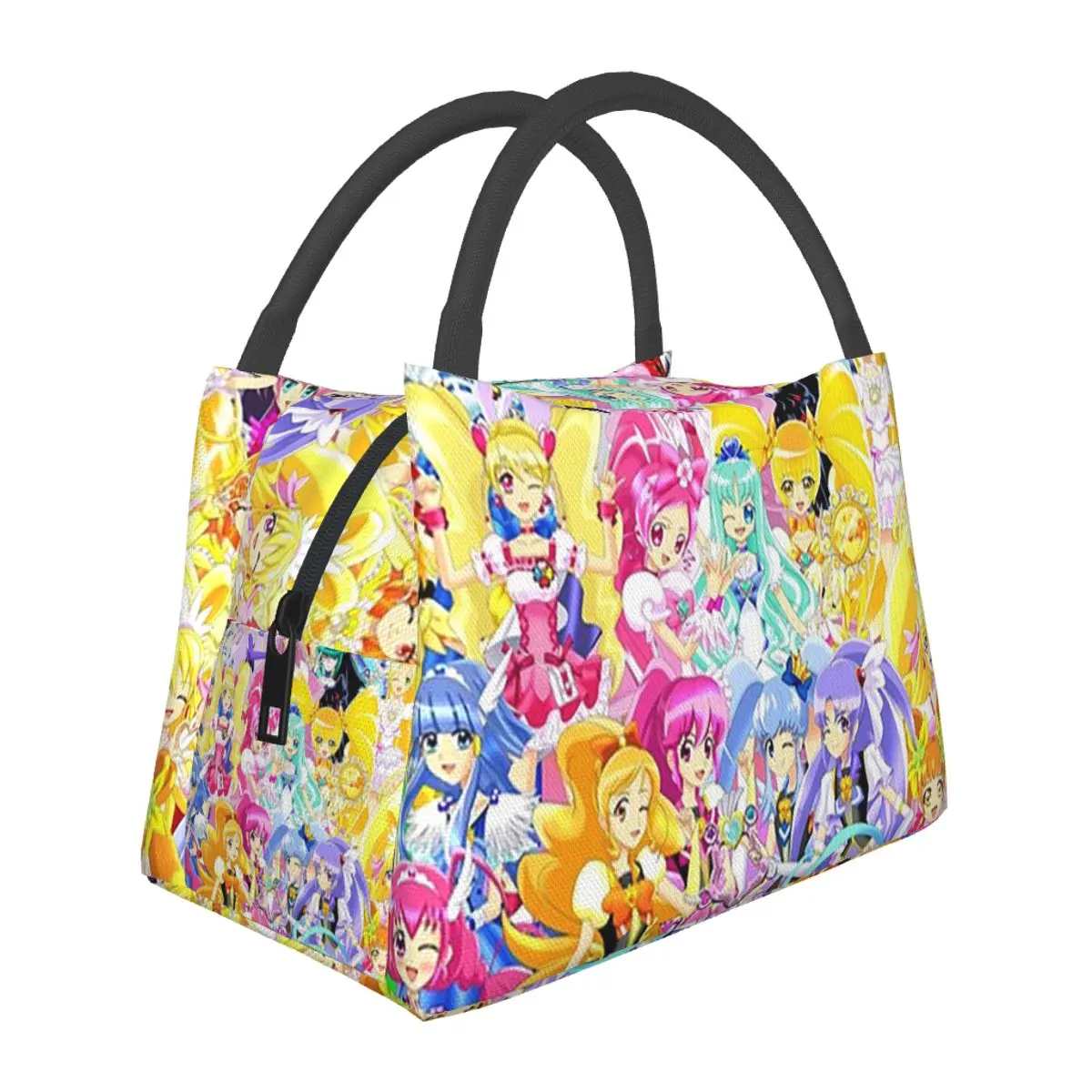 Smile Precure Lunch Bags Insulated Bento Box Resuable Lunch Tote Picnic Bags Cooler Thermal Bag for Woman Girl Travel