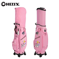 HELIX Golf Bag for Women with Four Wheels and Retractable Top Cover, Easy to Carry and Travel