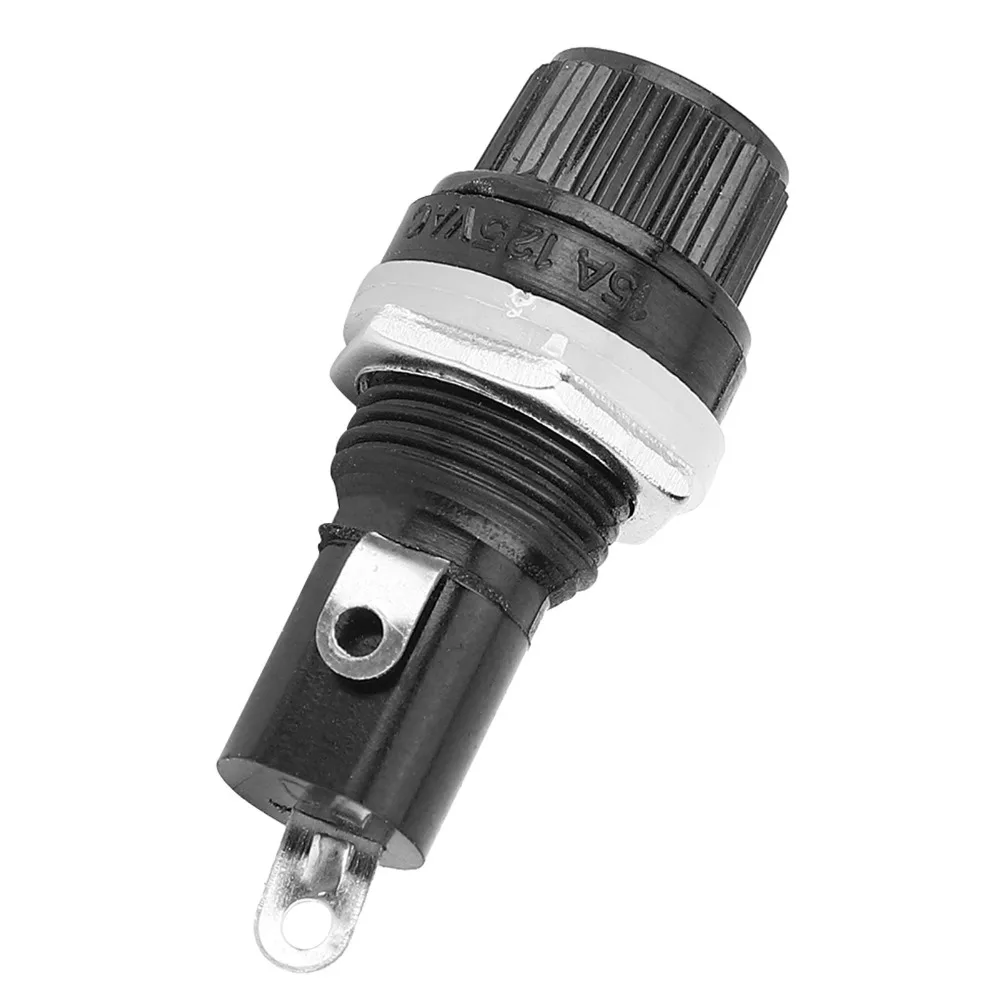 20PCS 5x20mm Schraube Kappe Sicherungshalter Schwarz Schraube Kappe Design Glasrohr Sicherungshalter Sicherungshalter Auto Stereo Installation