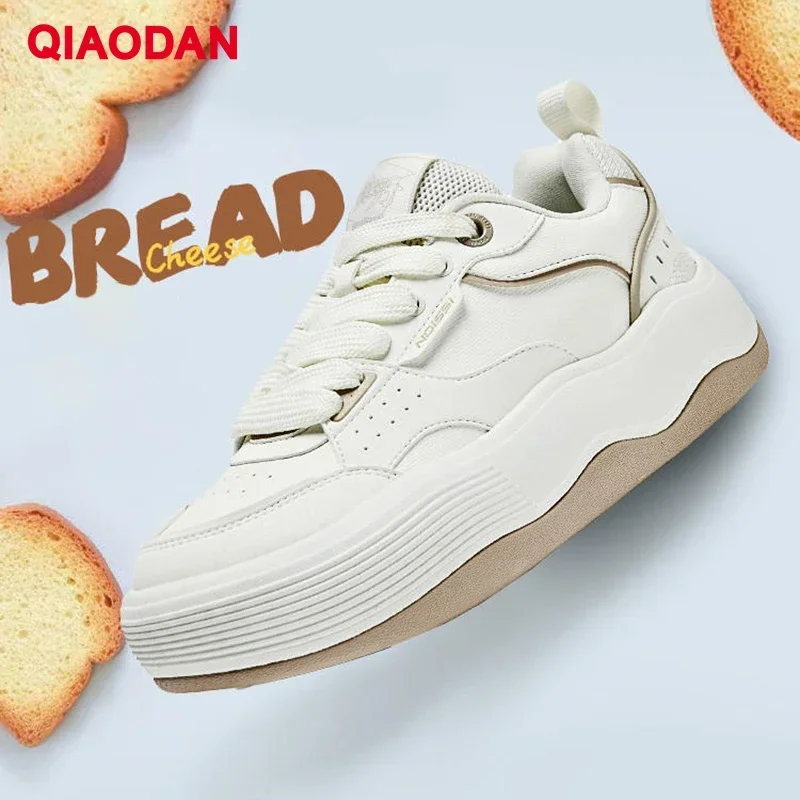 

QIAODAN Fashion Sneakers for Women 2024 Autumn New Casual Versatile Thick-soled Heightening Sneakers Bread Shoes XM46230535