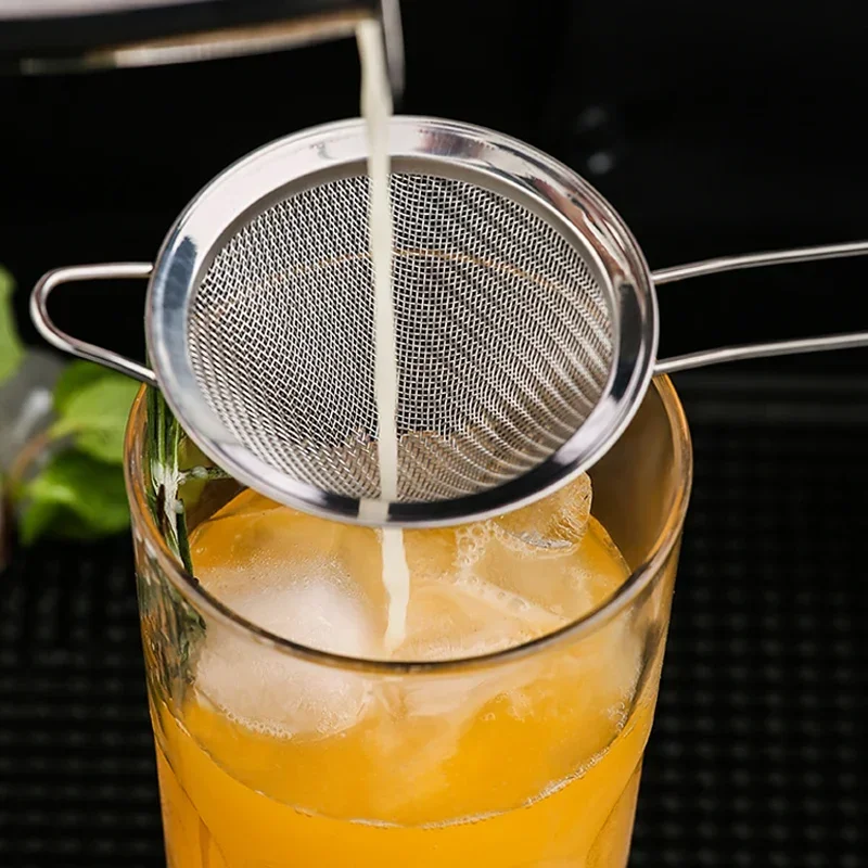

Bar Strainer Cocktail Strainer Colander Long Handle Stainless Steel Fine Mesh Strainer Small Kitchen Food Sieve Bar Accessories