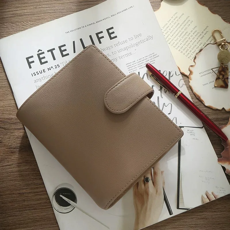 

genuine Leather a7 com Pocket Size Regular 2.0 Rings Planner A7 Notebook Agenda Organizer Diary Sketchbook