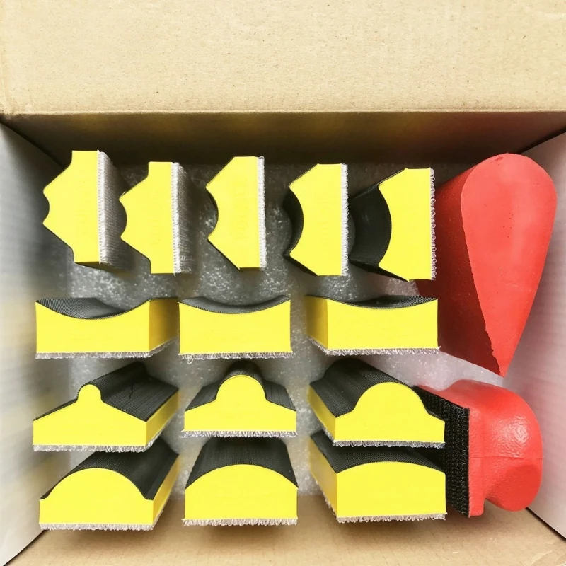 

16pcs /set Abrasive Block Hand Sander Pad Base for Hook Loop Sanding Disc Paper
