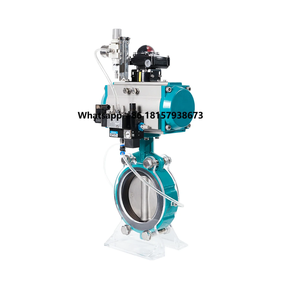 

PZD671X Mixing Discharge Wear-resistant Soft Seal Expansion Pneumatic Pin Plate butterfly Valve