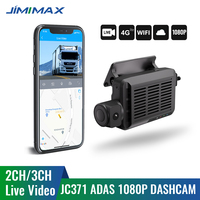 JIMIMAX JC371 ADAS DVR Camera 1080P Max 3 Channels Dashcam Remote Monitor 4G GPS Tracking Car Cam Live Stream AI Recorder APP PC