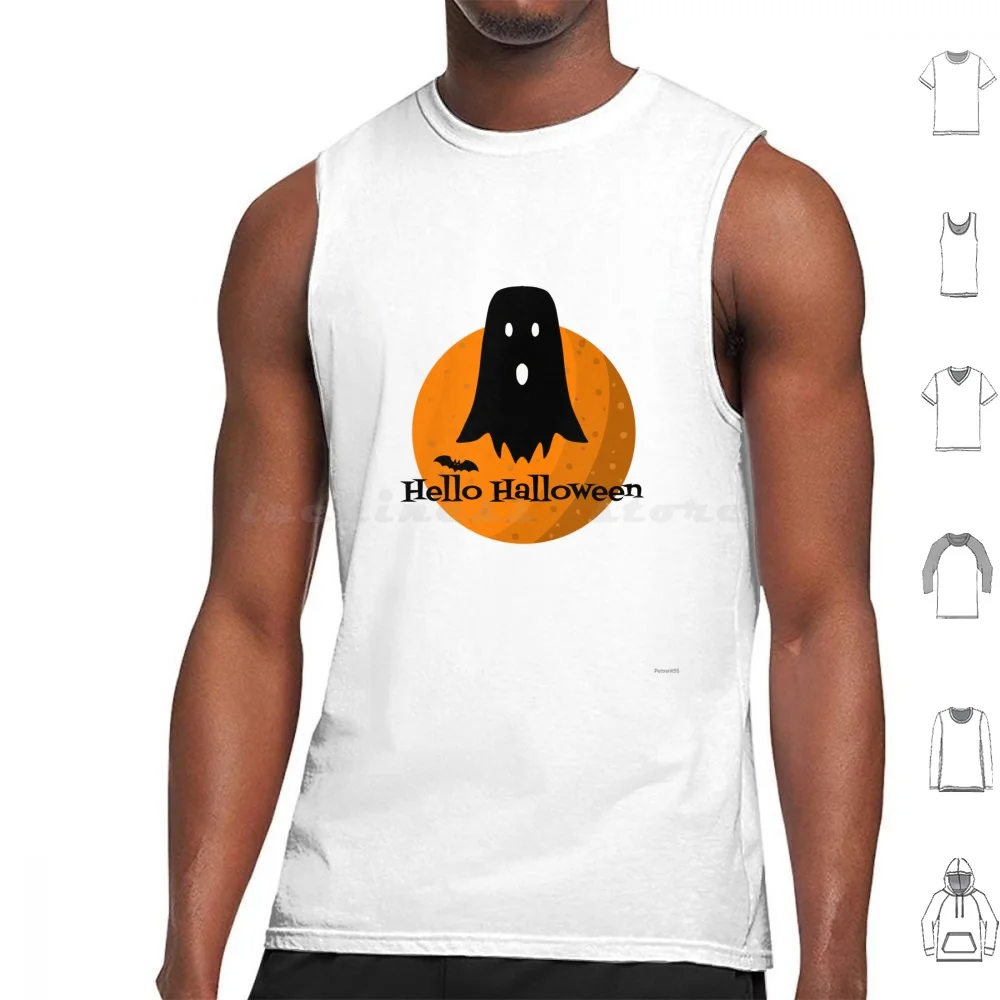 Hello Hallaween Tank Tops Vest Sleeveless Halloween Halloween Party Hello Halloween Halloween 2020 Pumpkin Halloween