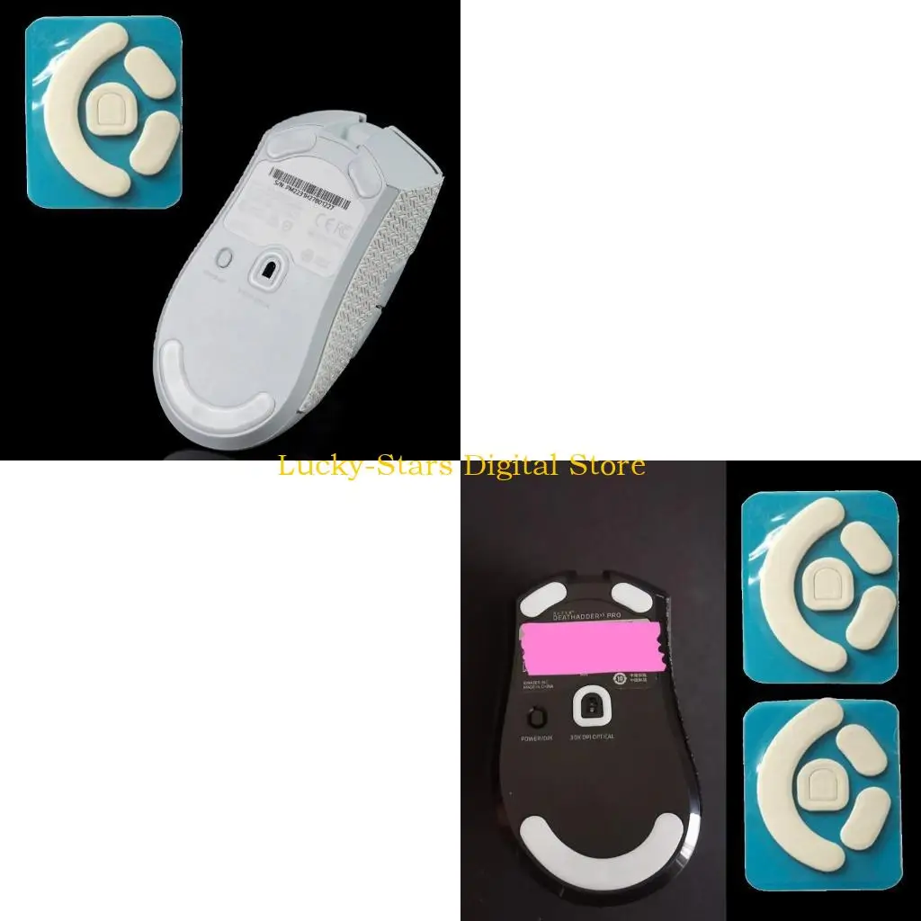 

T3EE 2 комплекта коньков для мыши, ножки для мыши, изогнутые края для игровой мыши DeathAdder коврик для скольжения