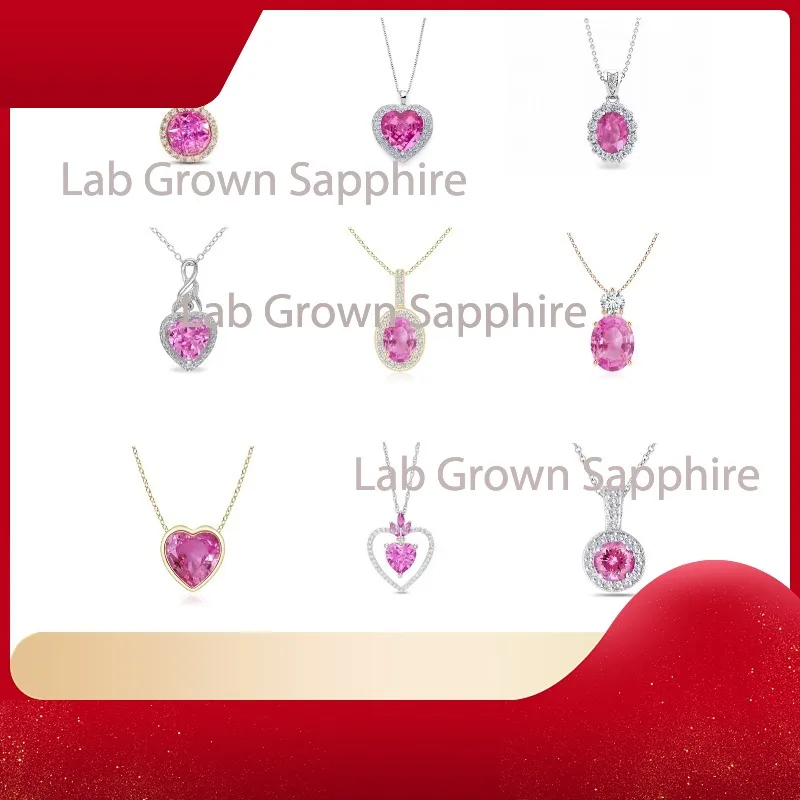 

Lab Grown Sapphire Pink Color for Jewel Making DIY Ring Necklace Earrings Main Materials with GRA Certificate Daily Matching