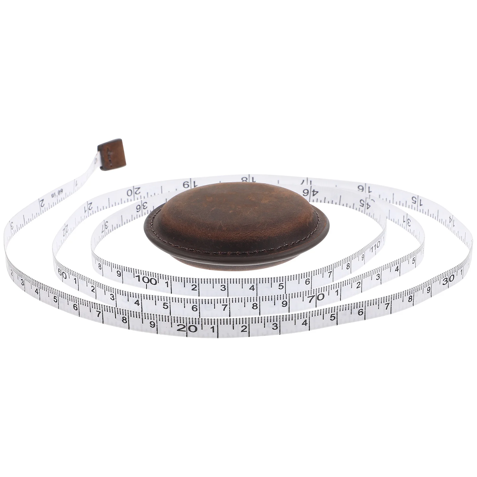 

1pcs Mini Tape Measure Keychain Cowhide Retractable Measuring Tool For Sewing Body Waist Home Lightweight Portable Craft