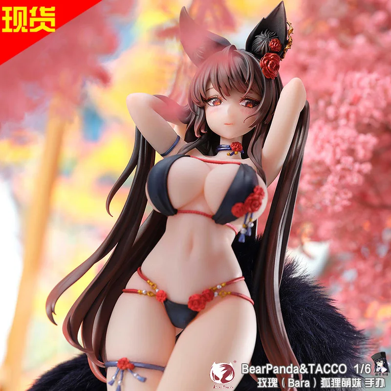 

Bearpanda & Tacco Rose Bara Fox Girl Handmade 1/6 Scale Plush Tail Collectible Action Figure Toy For Fans And Gifts